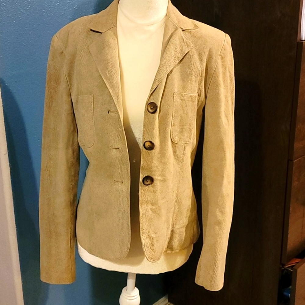 Leather blazer
